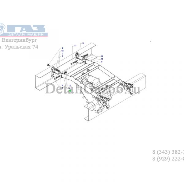 Опора раздаточной коробки ГАЗель (ПАО "ГАЗ" Оригинал) /23107-1801130/