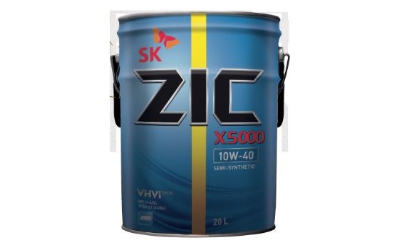 Масло моторное "ZIC" X5000 Diesel 10W40 API Cl-4 (20 л) п/синт. /192658/