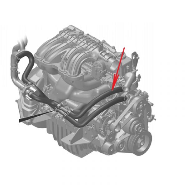 Патрубок отопителя ГАЗель салона подводящий бизнес (ООО "Волгопромтранс" ГАЗ Оригинал) /33023-8120034-20/