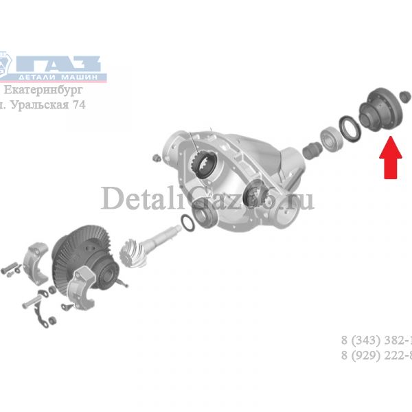 Фланец неразъем. моста ГАЗель,Соболь н/о (под ШРУС 6 болтов) (ПАО "ГАЗ") /27057-2402138/