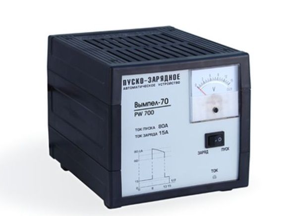 Пуско-зарядное устройство 12В (пусковой ток 80А) (ток заряда 15А) (НПО "Орион") /2014/