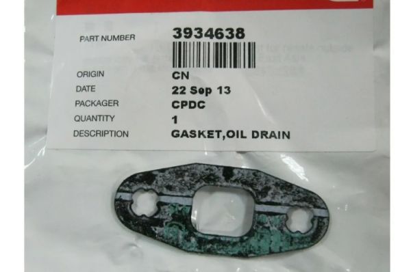Прокладка трубки слива масла с турбины ГАЗель дв. Cummins ISF 2.8 (Cummins ГАЗ Оригинал) /.3934638F/