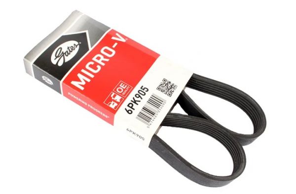 Ремень 905 (6РК) привода генератора PEUGEOT 308 (T7) 1.6 VTi 16v 120 (EP6C) (GATES) /6PK905/