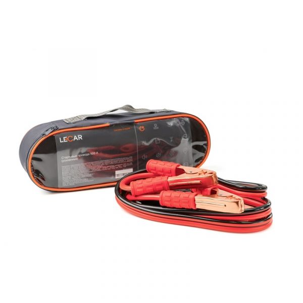 Провода пусковые 500А (2,5 м.) чехол (в упак. LECAR) /LECAR000031106/