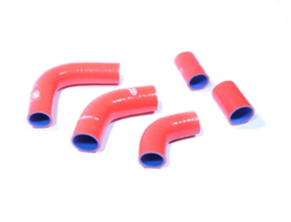 Патрубок радиатора УАЗ-452/469 (к-т 5 шт.) (красные) (ПТП64) /ptp002251/