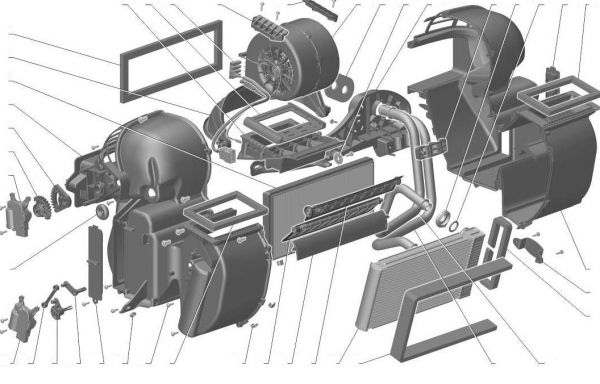 Отопитель ГАЗель бизнес (панель NEXT) (ОАО "РИКОР ЭЛЕКТРОНИКС"_г.Арзамас Оригинал) /3221-8101010-10/
