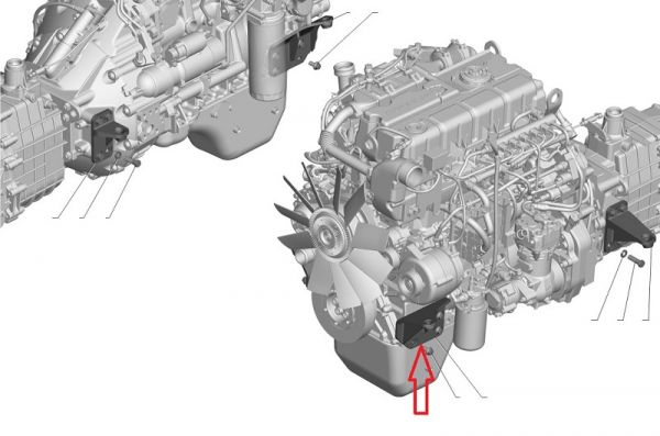 Кронштейн крепл. двигателя ГАЗон NEXT дв. ЯМЗ-534 перед. лев. (ПАО "ГАЗ") /С41R13-1001015/