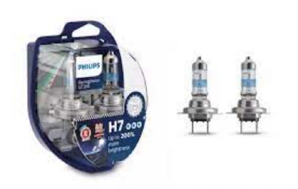Лампа фары гал. H4 12В 60/55 Вт (+ 200%) Racing Vision (PHILIPS) /12342RGTS2/