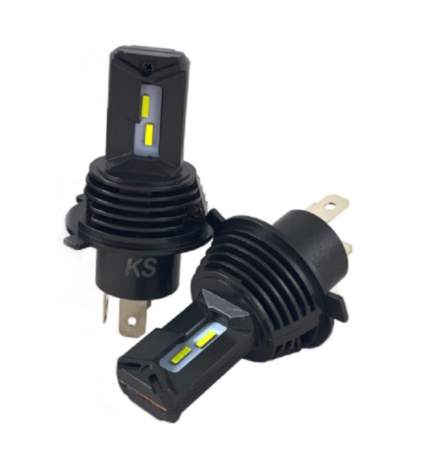 Лампа светодиодная H4 36 Вт 9-32В 5500lm 5000К радиатор + вентилятор 2 шт. (KS-AUTO) /KSP3H4PRO/