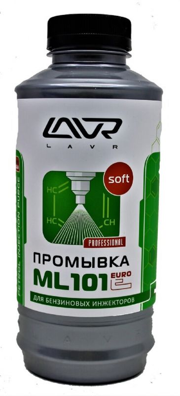 Промывка бенз.систем впрыск. "LAVR" ML101 EURO Petrol injection purge 1л /Ln2007/