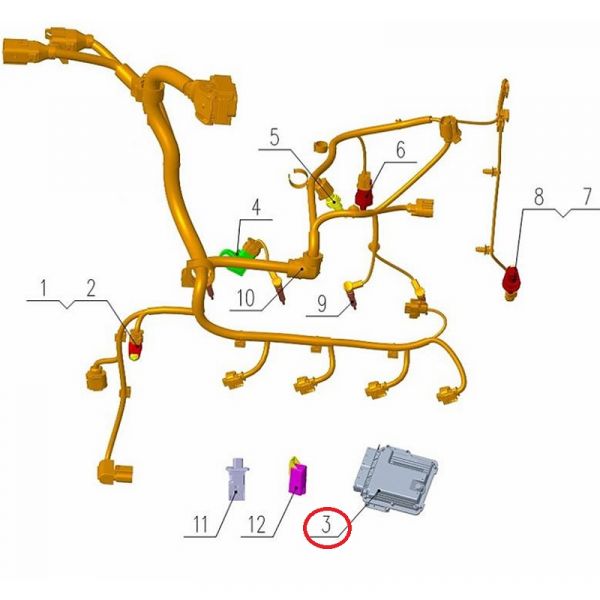 Блок управления двигателем дв. серии "G" (Foton ГАЗ Оригинал) /.РМ40006228/