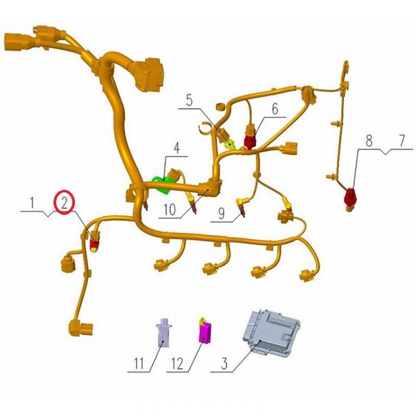 Болт датчика положения /вала дв. серии "G" (Foton ГАЗ Оригинал) /.РМ40005400/
