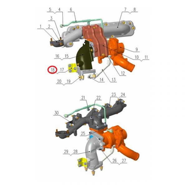 Болт соединения возврата масла дв. серии "G" (Foton ГАЗ Оригинал) /.РР10005386/