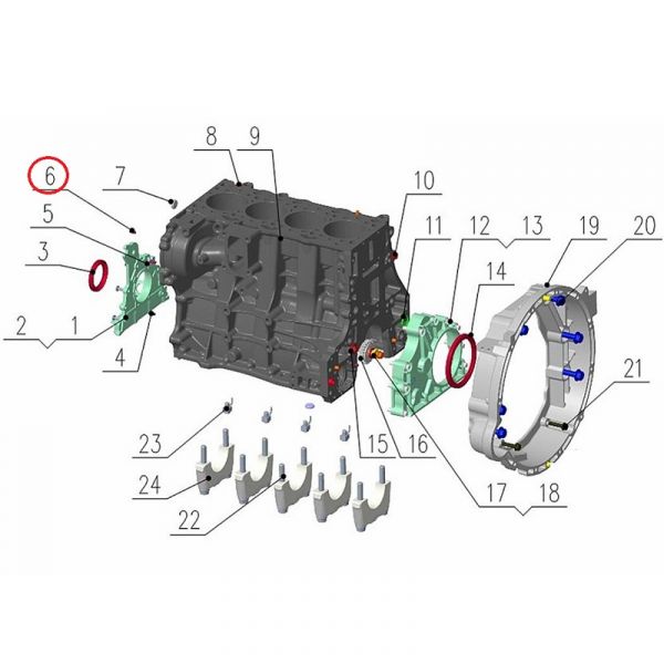 Штифт передней крышки и водяного насоса дв. серии "G" (Foton ГАЗ Оригинал) /.PM40005402/