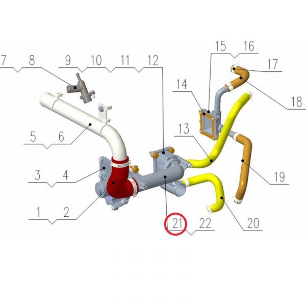 Винт крышки термостата к корпусу термостата дв. серии "G" (Foton ГАЗ Оригинал) /.РМ40005265/