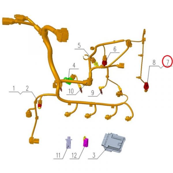 Датчик положения к/вала дв. серии "G" (Foton ГАЗ Оригинал) /.РМ40005397/