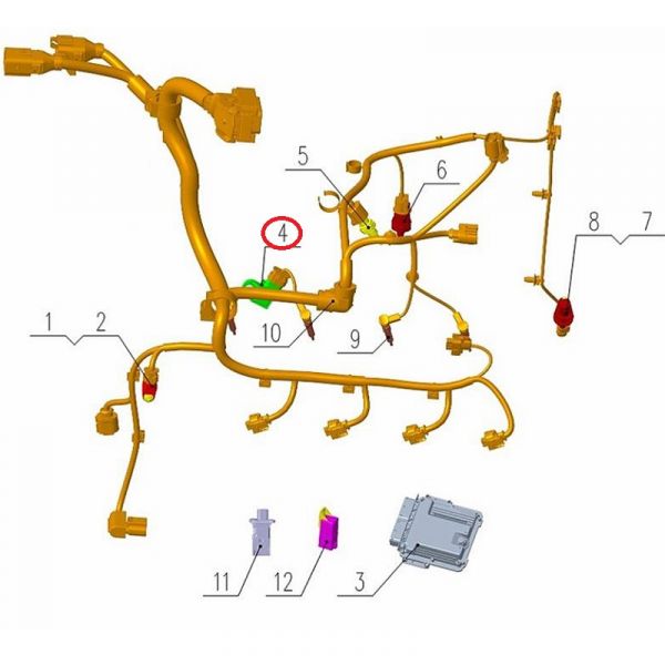 Датчик температуры и давления на впуске дв. серии "G" (Foton ГАЗ Оригинал) /.РV10001538/