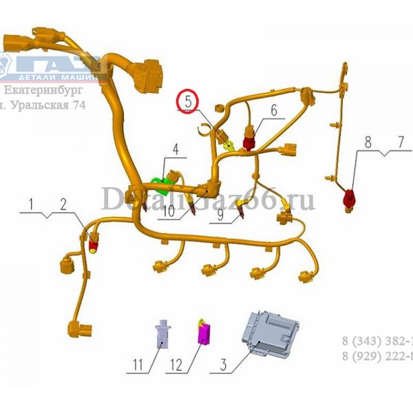 Датчик температуры охлаждающей жидкости дв. серии "G" (Foton ГАЗ Оригинал) /.РV10001522/
