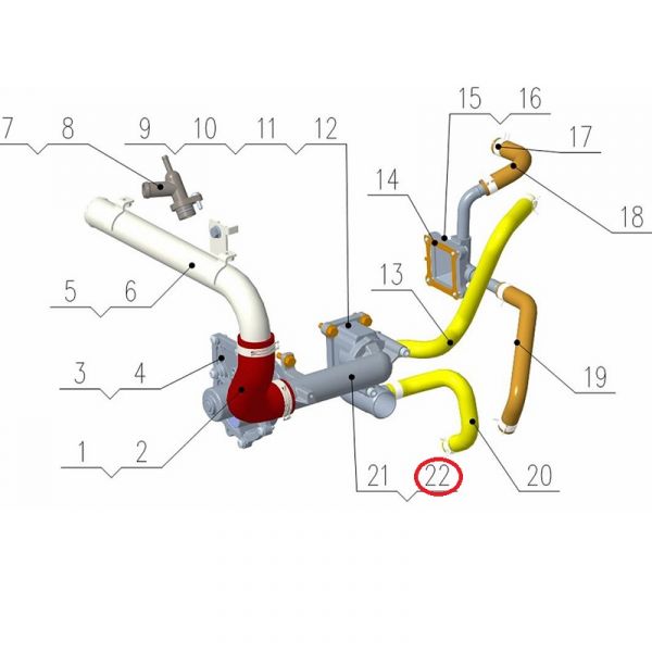 Крышка термостата дв. серии "G" (Foton ГАЗ Оригинал) /.РМ40005022/