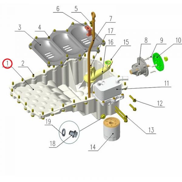 Картер масляный дв. серии "G" (Foton ГАЗ Оригинал) /.РSН0008065/