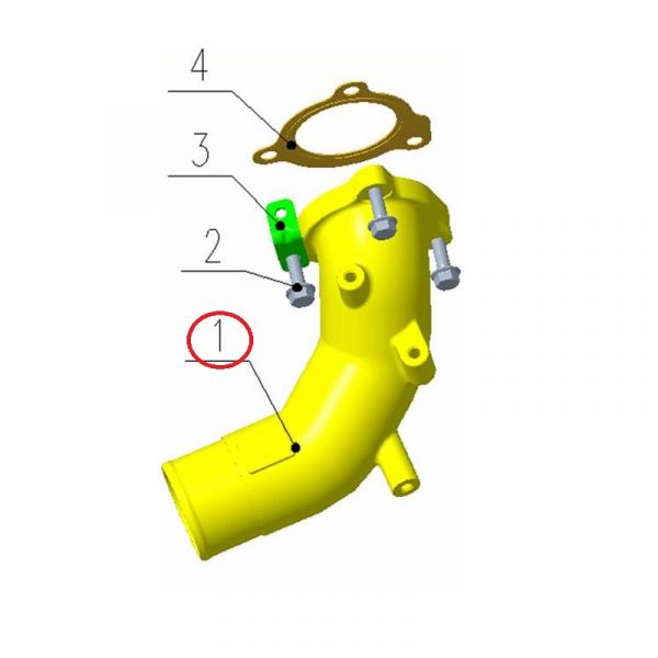 Патрубок впускной дв. серии "G" (Foton ГАЗ Оригинал) /.РSН0008845/