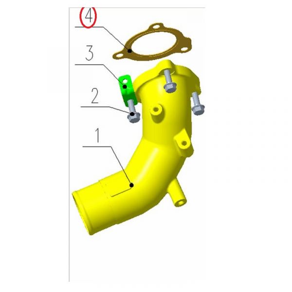 Прокладка впуск. патрубка дв. серии "G" (Foton ГАЗ Оригинал) /.РМ40004546/