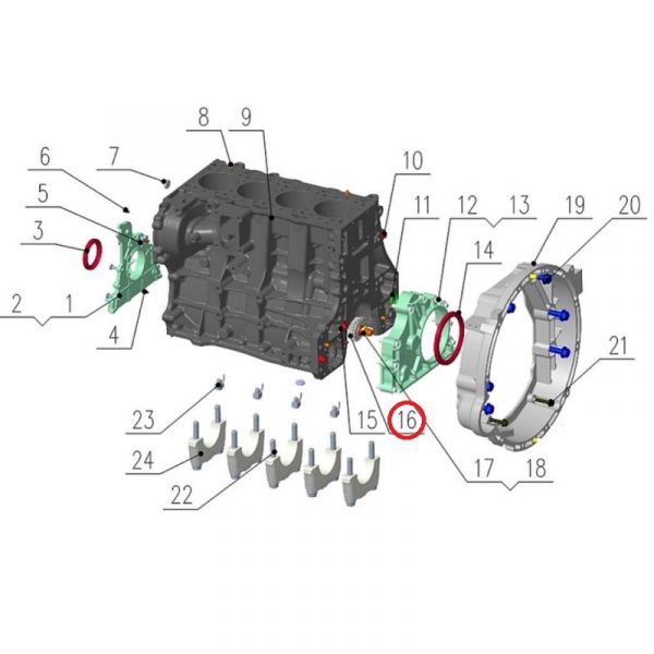 Шестерня к/вала промежуточная дв. серии "G" (Foton ГАЗ Оригинал) /.РV10005600/