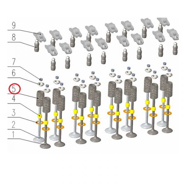 Пружина клапана дв. серии "G" (Foton ГАЗ Оригинал) /.РМ40004174/