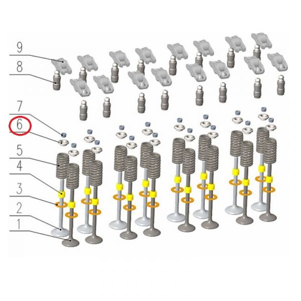 Фиксатор пружины клапана  дв. серии "G" (Foton ГАЗ Оригинал)  /.РV10001498/