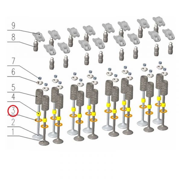 Седло клапанной пружины дв. серии "G" (Foton ГАЗ Оригинал) /.PV10002036/
