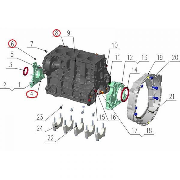 Штифт ГБЦ и перед. сальникодержадетеля к/вала (Foton ГАЗ Оригинал) ./PM40005584/