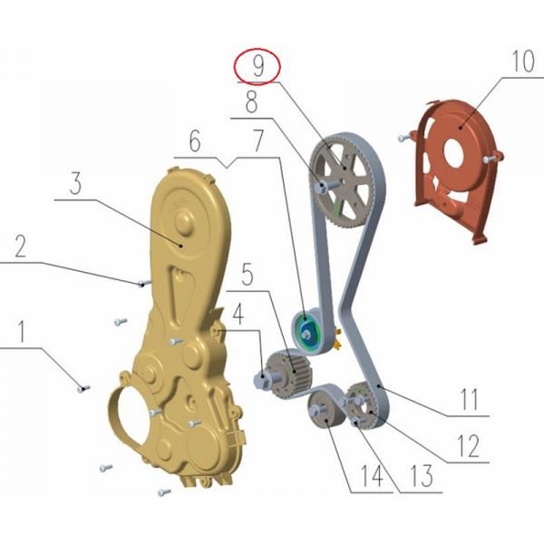 Шкив р/вала дв. серии "G" (Foton ГАЗ Оригинал) /.РМ40004487/