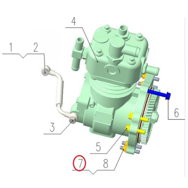 Шпилька M8х28 крепления воздушного компрессора дв. серии "G" (Foton ГАЗ Оригинал) /.РМ40007088/