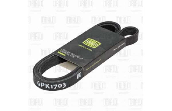 Ремень 1703 (6PK) поликлиновый (TRIALLI) /6PK1703/