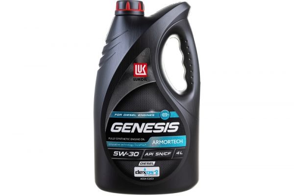 Масло моторное "Лукойл" Genesis Armortech Diesel 5W30 SN/CF C3 (4 л) синт. /3149855/