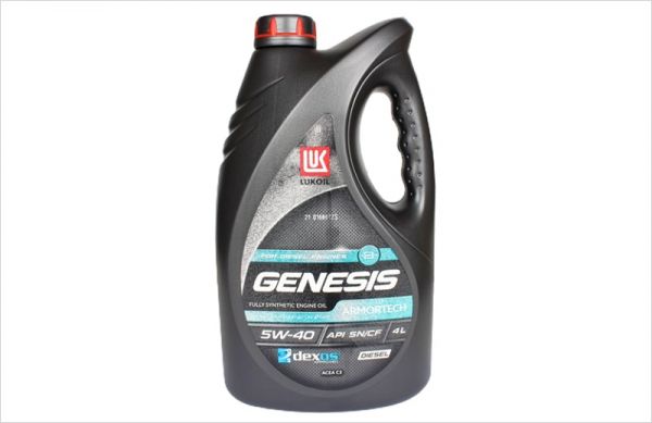 Масло моторное "Лукойл" Genesis Armortech Diesel 5W40 SN (4 л) синт. /3149129/