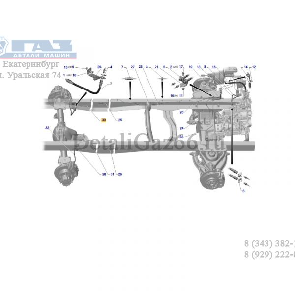 Трубка от муфты к шлангу заднего левого тормоза ГАЗель NEXT (4,6 т.) (ООО "ИАТ"  ГАЗ Оригинал) /С41R92-3506071/