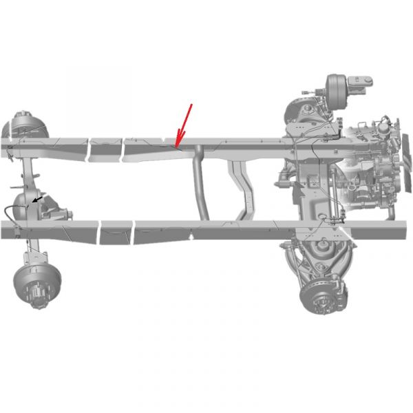 Трубка от муфты к муфте левая (НПО "Автопромагрегат"_г. Нижний_Новгород  ГАЗ) /А22R32-3506068/