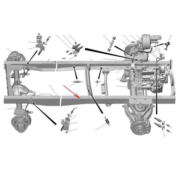 Трубка от муфты к муфте поперечная (НПО "Автопромагрегат"_г. Нижний_Новгород) /А21R23-3506068/