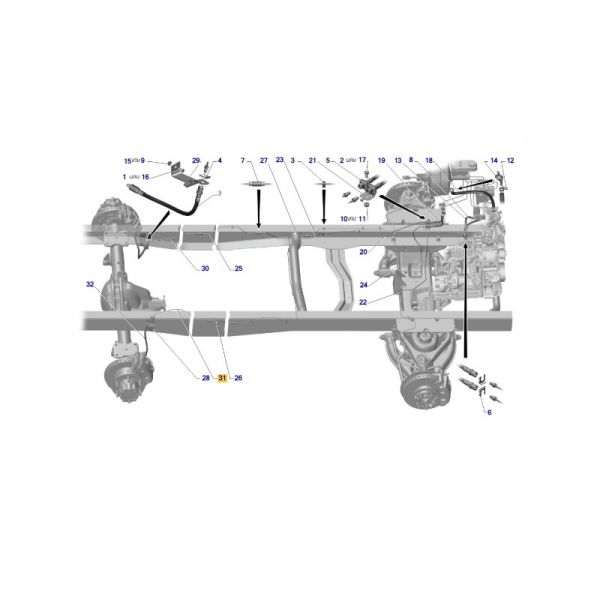 Трубка от муфты к шлангу заднего правого тормоза ГАЗель NEXT (4,6 т.) (ООО "ИАТ"  ГАЗ Оригинал) /С41R92-3506071-10/