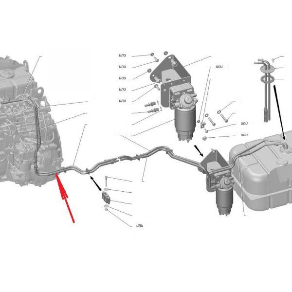 Трубка топливная сепаратора ГАЗон NEXT (СУМИРИКО АУТОМОТИВ ХОУЗ РУС) /С41R13.1104075-10/