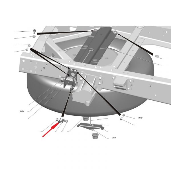 Собачка болта крепления кронштейна колеса запасного ГАЗон NEXT (ОАО ЗЗГТ) /С41А23-3105285/