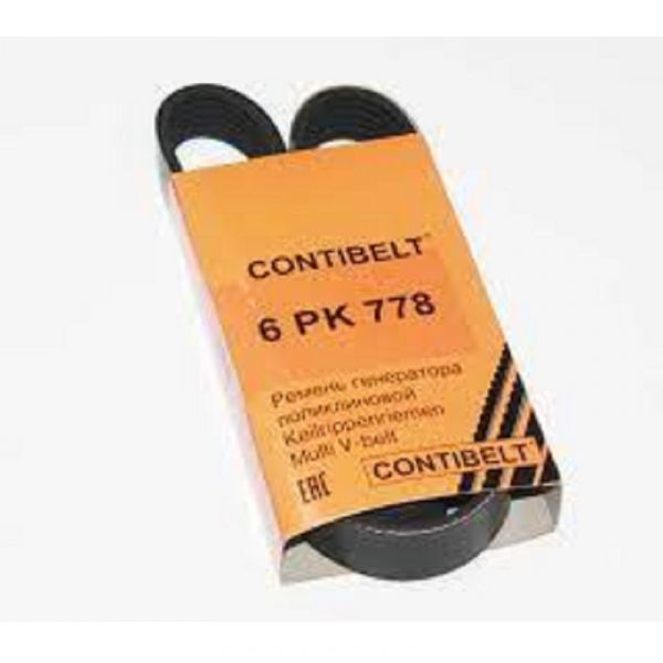 Ремень 778 (6PK) генератора ВАЗ-Vesta без кондиц. (Contibelt) /6PK778/