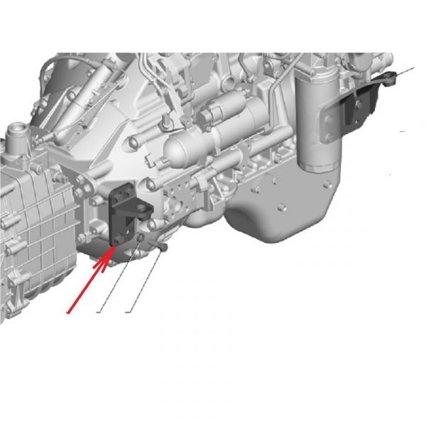 Кронштейн крепл. двигателя ГАЗон NEXT дв. ЯМЗ-5344 ЕВРО-4 задн. прав. (ООО "Автомобильный завод "ГАЗ") /С41R13-1001090-20/