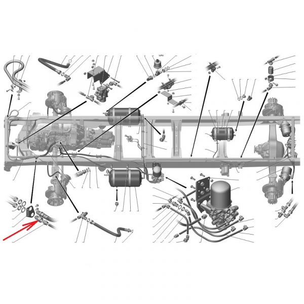 Штуцер тормозной системы ГАЗон NEXT (ПАО "ГАЗ") /33104-3506354/