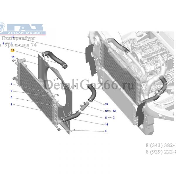 Патрубок радиатора ГАЗель NEXT, Соболь NN дв. серии "G" верхний (ОАО "Балаковорезинотехника"  ГАЗ Оригинал) /А22R32-1303010-30/