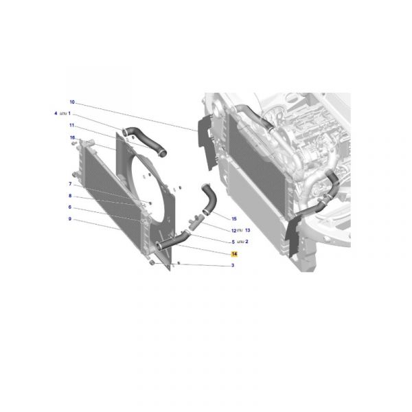 Патрубок радиатора ГАЗель NEXT, Соболь NN дв. серии "G" нижний (ОАО "Балаковорезинотехника"  ГАЗ Оригинал) /А22R32-1303025-20/