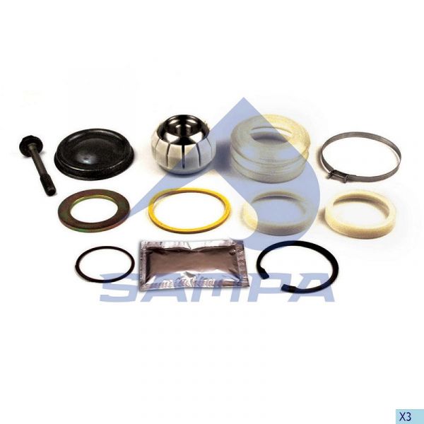 Ремкомплект штанги реактивной MAN V-образной (центр d=90мм) (SAMPA) /020.503/