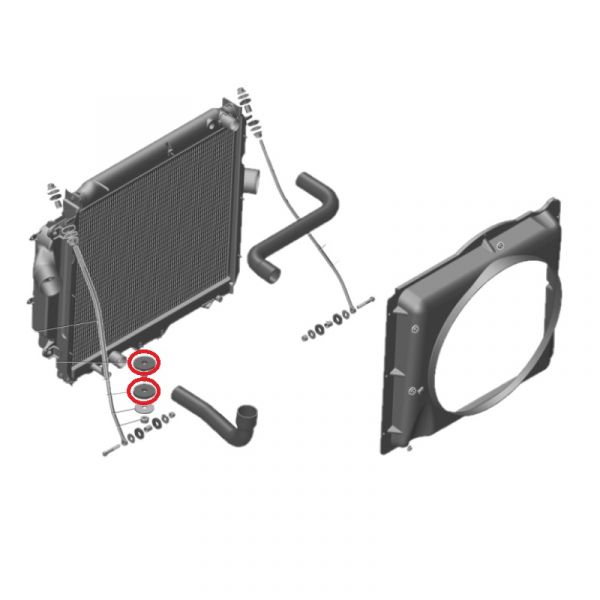Втулка крепления радиатора охлаждения ГАЗон NEXT дв. ЯМЗ-534 (резин.) (Рабэкс Трэйд ГАЗ) /53-8401070/