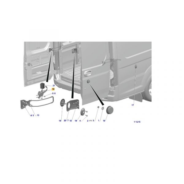 Стопор ограничителя двери задка ГАЗель NEXT (ЦМФ) (Роллмех Автоматив Рус  ГАЗ Оригинал) /А31R23.6306082/